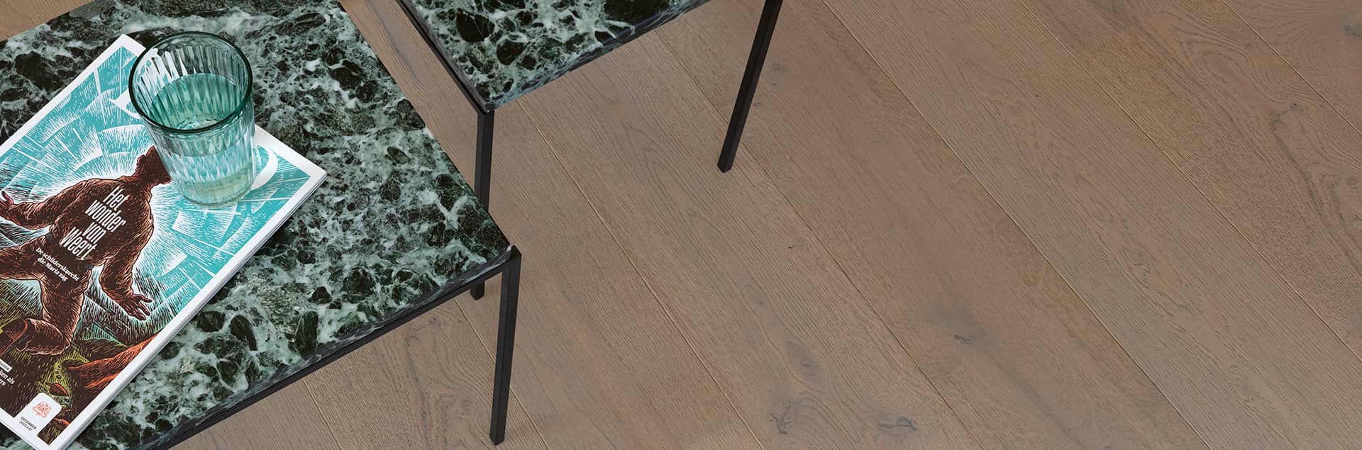 Brown Quick-Step engineered wood floor